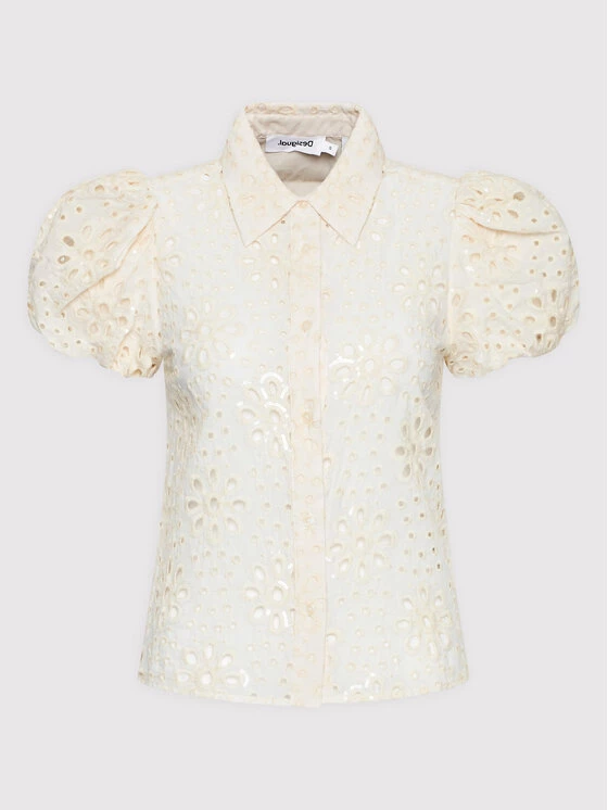 Desigual Γυναίκες Casual Πουκάμισα Πουκάμισο Filadelfia 22SWCW09 Μπεζ Regular Fit 7 Desigual Γυναίκες Casual Πουκάμισα Πουκάμισο Filadelfia 22SWCW09 Μπεζ Regular Fit - Image 5