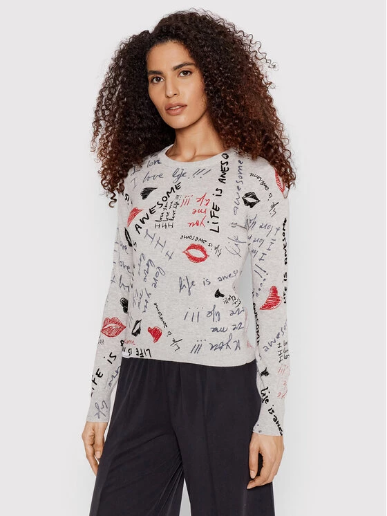 Desigual Γυναίκες Πουλόβερ Butset 22SWJF57 Γκρι Regular Fit 3 Desigual Γυναίκες Πουλόβερ Butset 22SWJF57 Γκρι Regular Fit