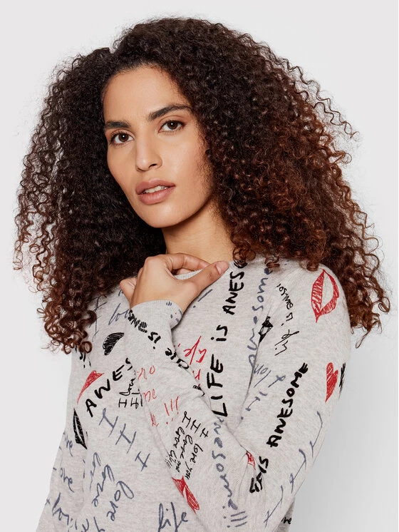Desigual Γυναίκες Πουλόβερ Butset 22SWJF57 Γκρι Regular Fit 6 Desigual Γυναίκες Πουλόβερ Butset 22SWJF57 Γκρι Regular Fit - Image 4