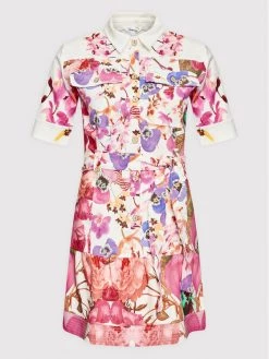 Desigual Γυναίκες Φορέματα σε Στυλ Πουκάμισο & Σεμιζιέ Φόρεμα πουκάμισο MONSIEUR CHRISTIAN LACROIX Burdeos 22SWVW49 Λευκό Regular Fit -Εξοδος Desigual Κατάστημα unnamed file 3839