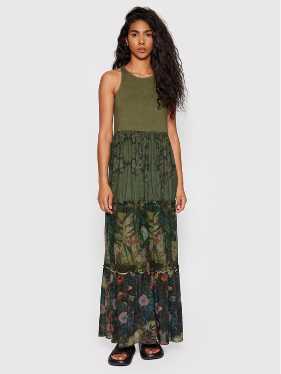 Desigual Γυναίκες Καθημερινά Φορέματα Φόρεμα καθημερινό Viena 22SWVK35 Πράσινο Regular Fit 3 Desigual Γυναίκες Καθημερινά Φορέματα Φόρεμα καθημερινό Viena 22SWVK35 Πράσινο Regular Fit