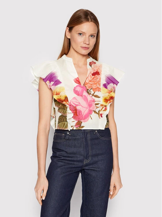 Desigual Γυναίκες Μπλουζάκια Μπλουζάκι Lucrecia 22SWBW26 Λευκό Regular Fit 3 Desigual Γυναίκες Μπλουζάκια Μπλουζάκι Lucrecia 22SWBW26 Λευκό Regular Fit