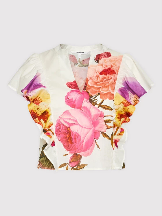 Desigual Γυναίκες Μπλουζάκια Μπλουζάκι Lucrecia 22SWBW26 Λευκό Regular Fit 7 Desigual Γυναίκες Μπλουζάκια Μπλουζάκι Lucrecia 22SWBW26 Λευκό Regular Fit - Image 5