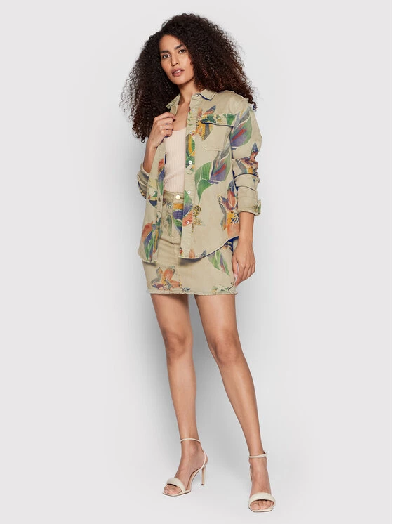 Desigual Γυναίκες Φούστα Mini Davos 22SWFN01 Μπεζ Regular Fit 4 Desigual Γυναίκες Φούστα Mini Davos 22SWFN01 Μπεζ Regular Fit - Image 2