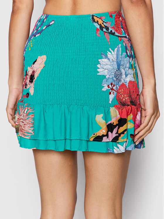 Desigual Γυναίκες Φούστα Mini Dreidra 22SWMW28 Πράσινο Slim Fit 5 Desigual Γυναίκες Φούστα Mini Dreidra 22SWMW28 Πράσινο Slim Fit - Image 3