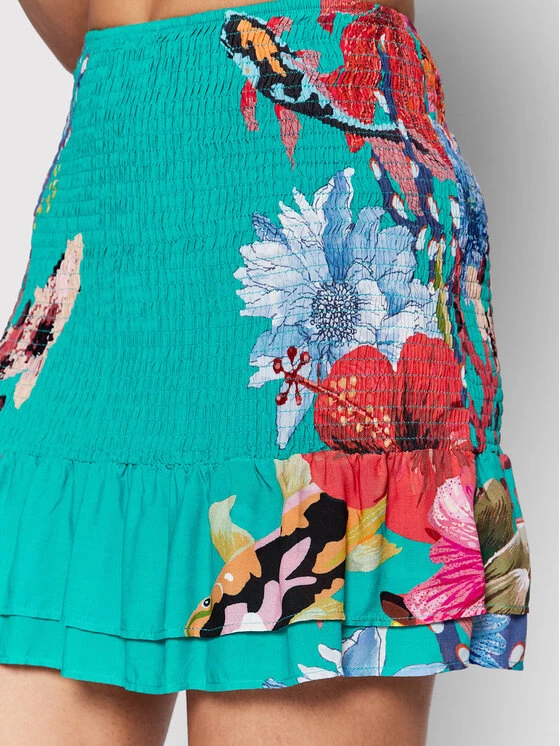 Desigual Γυναίκες Φούστα Mini Dreidra 22SWMW28 Πράσινο Slim Fit 6 Desigual Γυναίκες Φούστα Mini Dreidra 22SWMW28 Πράσινο Slim Fit - Image 4