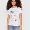 Desigual Γυναίκες T-shirts T-Shirt Faces 22SWTKAB Λευκό Regular Fit