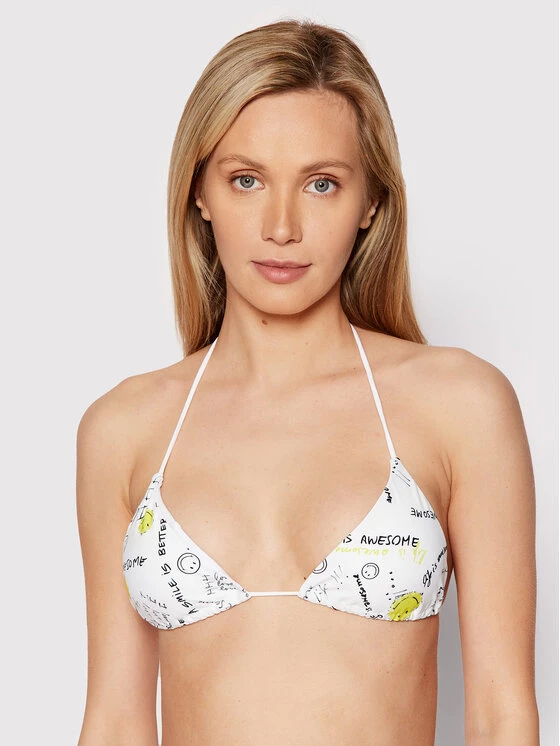 Desigual Γυναίκες Μπικίνι πάνω μέρος SMILEY Bambu I 22SWMK25 Λευκό 3 Desigual Γυναίκες Μπικίνι πάνω μέρος SMILEY Bambu I 22SWMK25 Λευκό