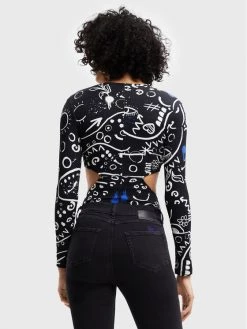 Desigual Γυναίκες Κορμάκια κορμάκι 22WWQK06 Μαύρο Slim Fit -Εξοδος Desigual Κατάστημα unnamed file 398