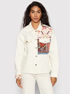 Desigual Γυναίκες Τζιν Μπουφάν Τζιν μπουφάν Bombay 22SWED25 Μπεζ Oversize