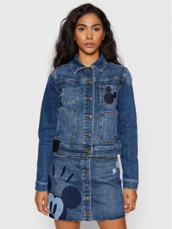 Desigual Γυναίκες Τζιν Μπουφάν Τζιν μπουφάν DISNEY My Mickey 22SWED16 Σκούρο μπλε Regular Fit