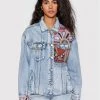 Desigual Γυναίκες Τζιν Μπουφάν Τζιν μπουφάν Nueva'Delhi 22SWED24 Μπλε Oversize