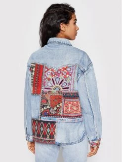 Desigual Γυναίκες Τζιν Μπουφάν Τζιν μπουφάν Nueva'Delhi 22SWED24 Μπλε Oversize -Εξοδος Desigual Κατάστημα unnamed file 4022