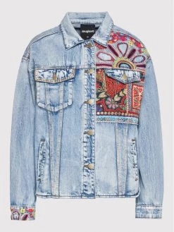 Desigual Γυναίκες Τζιν Μπουφάν Τζιν μπουφάν Nueva'Delhi 22SWED24 Μπλε Oversize -Εξοδος Desigual Κατάστημα unnamed file 4025