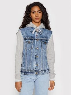 Desigual Γυναίκες Τζιν Μπουφάν Τζιν μπουφάν Olimpia 22SWED31 Σκούρο μπλε Regular Fit