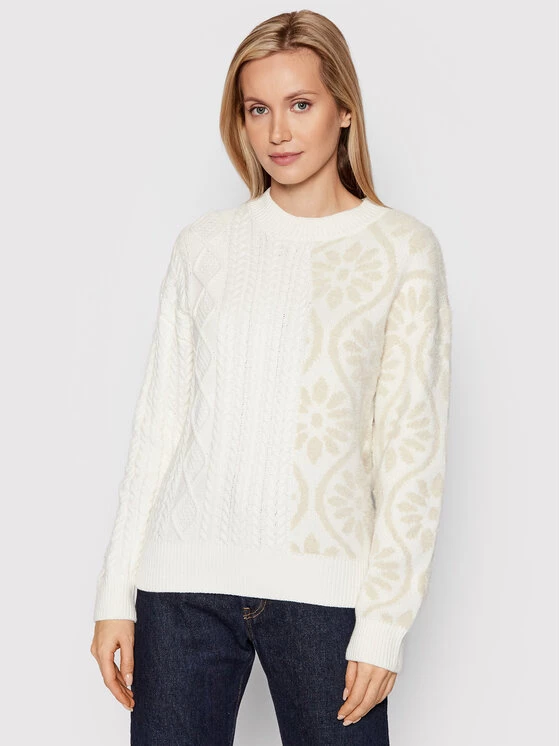 Desigual Γυναίκες Πουλόβερ Casablanca 21WWJFBG Μπεζ Regular Fit 3 Desigual Γυναίκες Πουλόβερ Casablanca 21WWJFBG Μπεζ Regular Fit