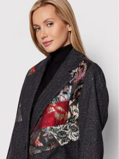 Desigual Γυναίκες Μεταβατικά Παλτά Μάλλινο παλτό Tomichi 21WWEWB8 Γκρι Relaxed Fit -Εξοδος Desigual Κατάστημα unnamed file 4070