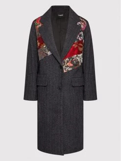 Desigual Γυναίκες Μεταβατικά Παλτά Μάλλινο παλτό Tomichi 21WWEWB8 Γκρι Relaxed Fit -Εξοδος Desigual Κατάστημα unnamed file 4072