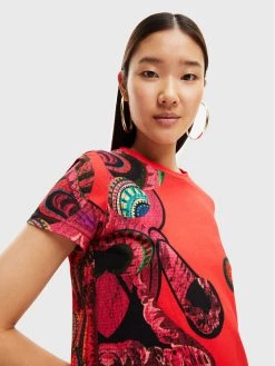 Desigual Γυναίκες Καθημερινά Φορέματα Φόρεμα καθημερινό MONSIEUR CHRISTIAN LACROIX Miya 22WWVK48 Κόκκινο Regular Fit -Εξοδος Desigual Κατάστημα unnamed file 409