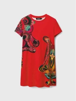 Desigual Γυναίκες Καθημερινά Φορέματα Φόρεμα καθημερινό MONSIEUR CHRISTIAN LACROIX Miya 22WWVK48 Κόκκινο Regular Fit -Εξοδος Desigual Κατάστημα unnamed file 410