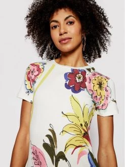 Desigual Γυναίκες Καλοκαιρινά Φορέματα Φόρεμα καλοκαιρινό Alifornia 21SWVK36 Λευκό Slim Fit -Εξοδος Desigual Κατάστημα unnamed file 4121