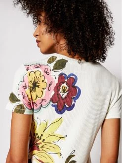 Desigual Γυναίκες Καλοκαιρινά Φορέματα Φόρεμα καλοκαιρινό Alifornia 21SWVK36 Λευκό Slim Fit -Εξοδος Desigual Κατάστημα unnamed file 4122