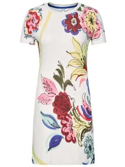 Desigual Γυναίκες Καλοκαιρινά Φορέματα Φόρεμα καλοκαιρινό Alifornia 21SWVK36 Λευκό Slim Fit -Εξοδος Desigual Κατάστημα unnamed file 4123