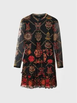 Desigual Γυναίκες Καθημερινά Φορέματα Φόρεμα καθημερινό MONSIEUR CHRISTIAN LACROIX Daphne 22WWVK40 Μαύρο Regular Fit -Εξοδος Desigual Κατάστημα unnamed file 415