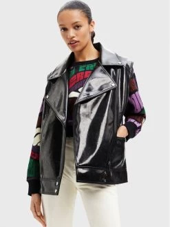 Desigual Γυναίκες Γιλέκα Γιλέκο Tulsa 22WWEWAK Μαύρο Oversize