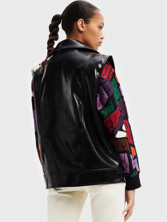 Desigual Γυναίκες Γιλέκα Γιλέκο Tulsa 22WWEWAK Μαύρο Oversize 5 Desigual Γυναίκες Γιλέκα Γιλέκο Tulsa 22WWEWAK Μαύρο Oversize - Image 3