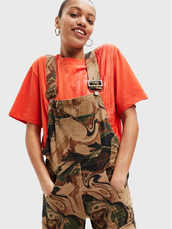 Desigual Γυναίκες Straight Leg Σαλοπέτα Fluidos 22WWPN19 Καφέ Regular Fit 6 Desigual Γυναίκες Straight Leg Σαλοπέτα Fluidos 22WWPN19 Καφέ Regular Fit - Image 4