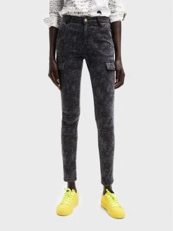 Desigual Γυναίκες Τζιν 22WWDD18 Μαύρο Skinny Fit