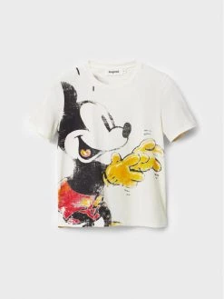 Desigual Γυναίκες T-shirts T-Shirt DISNEY Mickey 22WWTK80 Λευκό Regular Fit -Εξοδος Desigual Κατάστημα unnamed file 445