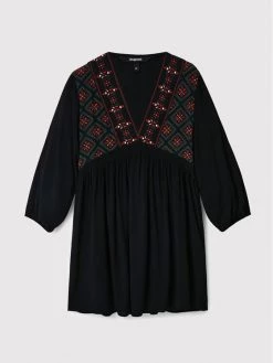 Desigual Γυναίκες Καθημερινά Φορέματα Φόρεμα καθημερινό Marian 22WWVW57 Μαύρο Relaxed Fit -Εξοδος Desigual Κατάστημα unnamed file 480