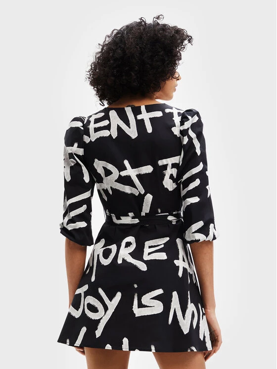 Desigual Γυναίκες Καθημερινά Φορέματα Φόρεμα πουκάμισο Agnes 22WWVW14 Μαύρο Regular Fit 5 Desigual Γυναίκες Καθημερινά Φορέματα Φόρεμα πουκάμισο Agnes 22WWVW14 Μαύρο Regular Fit - Image 3