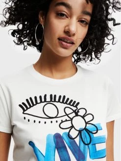 Desigual Γυναίκες T-shirts T-Shirt 22WWTK17 Λευκό Regular Fit -Εξοδος Desigual Κατάστημα unnamed file 499