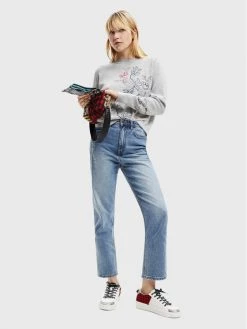 Desigual Γυναίκες Πουλόβερ Laia 22WWJFAF Γκρι Relaxed Fit -Εξοδος Desigual Κατάστημα unnamed file 502