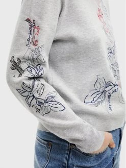 Desigual Γυναίκες Πουλόβερ Laia 22WWJFAF Γκρι Relaxed Fit -Εξοδος Desigual Κατάστημα unnamed file 504