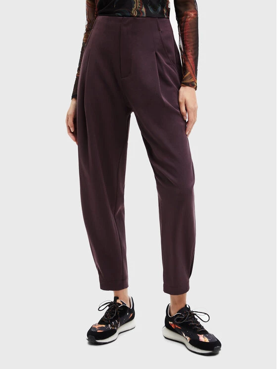 Desigual Γυναίκες Υφασμάτινα Παντελόνια Παντελόνι υφασμάτινο MONSIEUR CHRISTIAN LACROIX Ra 22WWPW18 Μωβ Slouchy Fit 3 Desigual Γυναίκες Υφασμάτινα Παντελόνια Παντελόνι υφασμάτινο MONSIEUR CHRISTIAN LACROIX Ra 22WWPW18 Μωβ Slouchy Fit