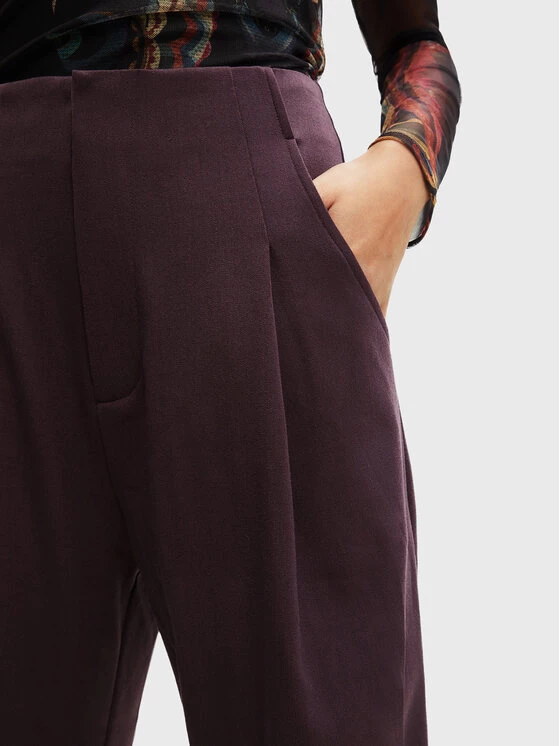 Desigual Γυναίκες Υφασμάτινα Παντελόνια Παντελόνι υφασμάτινο MONSIEUR CHRISTIAN LACROIX Ra 22WWPW18 Μωβ Slouchy Fit 6 Desigual Γυναίκες Υφασμάτινα Παντελόνια Παντελόνι υφασμάτινο MONSIEUR CHRISTIAN LACROIX Ra 22WWPW18 Μωβ Slouchy Fit - Image 4