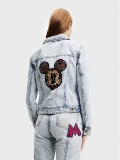 Desigual Γυναίκες Τζιν Μπουφάν Τζιν μπουφάν DISNEY 22WWED40 Μπλε Regular Fit -Εξοδος Desigual Κατάστημα unnamed file 518