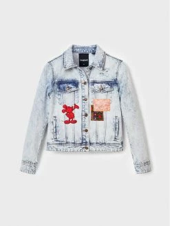 Desigual Γυναίκες Τζιν Μπουφάν Τζιν μπουφάν DISNEY 22WWED40 Μπλε Regular Fit -Εξοδος Desigual Κατάστημα unnamed file 520