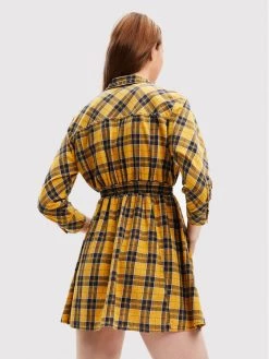 Desigual Γυναίκες Φορέματα σε Στυλ Πουκάμισο & Σεμιζιέ Φόρεμα πουκάμισο Verona 22WWVW69 Κίτρινο Regular Fit -Εξοδος Desigual Κατάστημα unnamed file 553