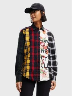 Desigual Γυναίκες Casual Πουκάμισα Πουκάμισο Jane 22WWCW13 Έγχρωμο Oversize
