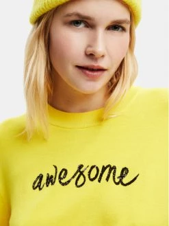 Desigual Γυναίκες Πουλόβερ Mara 22WWJF15 Κίτρινο Regular Fit -Εξοδος Desigual Κατάστημα unnamed file 579