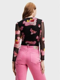 Desigual Γυναίκες Μπλουζάκια Μπλουζάκι PINK PANTHER Pink Panther 22WWTK67 Μαύρο Slim Fit -Εξοδος Desigual Κατάστημα unnamed file 588