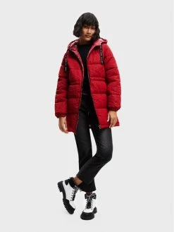 Desigual Γυναίκες Πουπουλένια Μπουφάν Μπουφάν πουπουλένιο Kalmar 22WWEW43 Κόκκινο Regular Fit