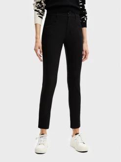 Desigual Γυναίκες Υφασμάτινα Παντελόνια Παντελόνι υφασμάτινο Coruna 22WWPW23 Μαύρο Regular Fit