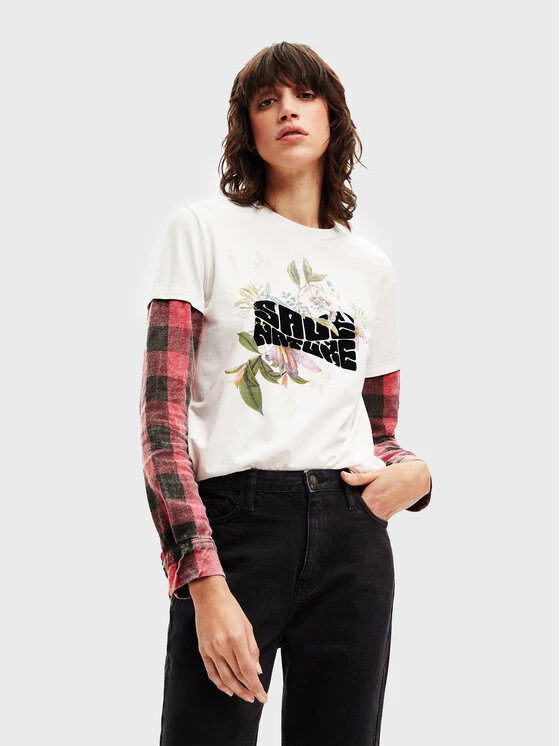 Desigual Γυναίκες Μπλουζάκια Μπλουζάκι Clea 22WWTK12 Λευκό Regular Fit 3 Desigual Γυναίκες Μπλουζάκια Μπλουζάκι Clea 22WWTK12 Λευκό Regular Fit