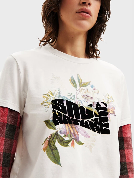 Desigual Γυναίκες Μπλουζάκια Μπλουζάκι Clea 22WWTK12 Λευκό Regular Fit 6 Desigual Γυναίκες Μπλουζάκια Μπλουζάκι Clea 22WWTK12 Λευκό Regular Fit - Image 4